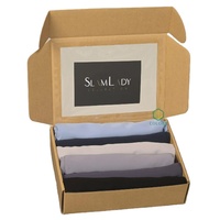 Luxe Personnaliser Impression Logo Kraft Papier Ondulé Femmes Écharpe Châle Boîte T-shirts Vêtements Emballage Hijab Boîte D'emballage