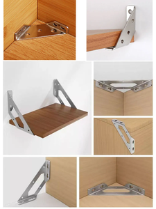 Soporte de estante de acero inoxidable de alta resistencia, soporte de pared en forma de L, soporte de ángulo para estante, herrajes para muebles - Product Image 4