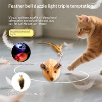 Souris en peluche télécommandée interactive pour chat – Jouet de simulation