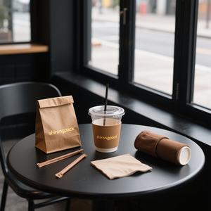 Tazas de café de plástico PET biodegradables, aguanieve transparente y jugo de yogur <span class=keywords><strong>Danone</strong></span> para postre para llevar con tapas de cúpula - Product Image 5