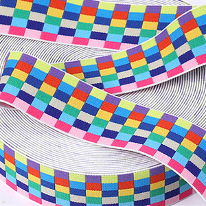 批发50码一卷素色方格织带好价格编织针织4厘米宽松紧带衣服 - Product Image 5