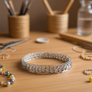 Catena in alluminio 5,2 mm x 30 m colore argento per lavori artigianali - Product Image 2