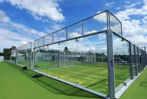 Venta caliente <span class=keywords><strong>Padel</strong></span> Court 12mm Ignífugo Fácil instalación Exterior Panorámico Ecológico Durable para la venta - Product Image 4