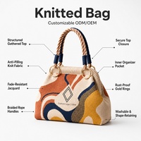 Sac à main en corde tressée écologique style bohème avec poche, idéal pour les courses, les voyages et les vacances, personnalisable ODM/OEM