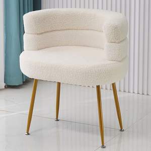 Silla de Comedor Moderna con Patas de Metal Dorado, Silla de Diseño Gris y <span class=keywords><strong>Rosa</strong></span>, <span class=keywords><strong>Reclinable</strong></span>, Venta al por Mayor de Fábrica para Sala de Estar - Product Image 4