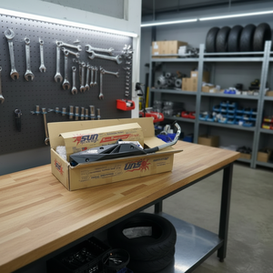 Nuevo Sistema de Escape de Acero Inoxidable para Scooter SUN Racing N-MAX V2 AEROX V2, Color Negro con Punta Azul, Sensor y Cubierta - Product Image 4