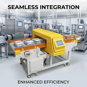 Sistema di Rilevamento con Nastro Trasportatore per Industria Alimentare, Rilevatore di Metallo con Schermo Touch per Imballaggi in Alluminio, Indumenti e Prodotti - Product Image 3