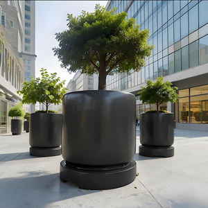 Macetas Circulares Grandes de Fibra de Vidrio Resistentes a la Intemperie para Plantar Árboles, para Uso Comercial y en Jardines Domésticos - Product Image 1