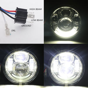 Vente en gros de feux de jour Led 5.75 pouces Dyna Fat <span class=keywords><strong>Bob</strong></span> double phare rond pour motos Harley - Product Image 5