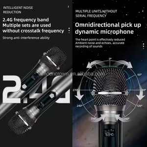 2.4G Chất Lượng Cao Năng Động Ca Hát <span class=keywords><strong>Mic</strong></span> 4 Kênh Karaoke Hệ Thống Micro Không Dây Cho Hiệu Suất Sân Khấu Ktv Nhà Thờ Bài Phát Biểu - Product Image 5