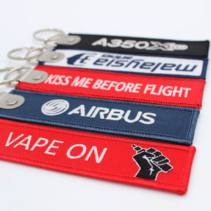 Portachiavi Jet Tag Personalizzato con LOGO, Ricamo e Sublimazione, Portachiavi Moto Intrecciato Bifacciale, Regalo Promozionale - Product Image 2