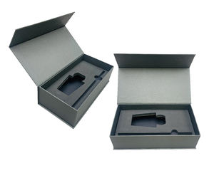 individuell bedruckte hölzerne platte mit rahmen handwerklich magnetische geschenkverpackung papierbox mit samt-schaum - Product Image 6