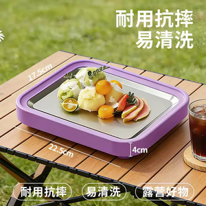 Fried Ice Machine 304 Stainless Steel Manual <b>Yogurt</b> <b>Maker</b> Mini Ice Plate For Kids Homemade Ice Cream Tool - Product Image 3