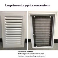 Vente en gros de stores d'air de retour de climatisation centrale en alliage d'aluminium diffuseur de sortie d'air à double couche