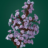 Transforme su hogar con arreglos lilas de bloques de construcción Belleza floral hecha a mano a escala 1:8 donde la creatividad se encuentra con el estilo
