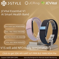 JCVital V1 Patent CA65 SDK API ODM OEM Bracelet Connecté Sans Écran pour Suivi d'Activité et de Santé, Moniteur de Fréquence Cardiaque