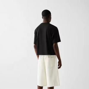 เสื้อยืดคอกลมทรงบ็อกซี่ พิมพ์โลโก้ตามสั่ง ผ้าฝ้าย 100% 260gsm ไหล่ตก ทรงโอเวอร์ไซส์ สไตล์สตรีทแวร์ สำหรับผู้ชาย - Product Image 2