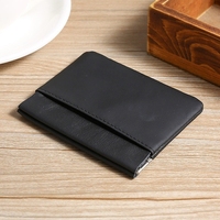 Porte-monnaie simple en cuir pleine fleur avec fentes, petit portefeuille unisexe portable en cuir pour la protection RFID (ODM/OEM)