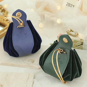 علبة حلوى الزفاف مطبوع عليها الشعار، حقيبة هدايا للحفلات، هدية ترويجية للعيد الإسلامي، هدايا زفاف جلدية للضيوف وتذكارات - Product Image 2