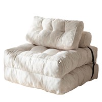 Canapé compact best-seller, fauteuil en tissu gaufré, minimaliste, pliable, multifonctionnel, lit double usage, salon, petits espaces, capitonné