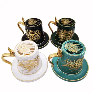 KX-03 Cup Shape modern household resin censer ceramic incense burner colorful matte aromatherapy furnace