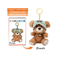 Fournisseur de porte-clés en peluche, fabrication sur mesure, porte-clés mini-ours en peluche, porte-clés Care Bear en peluche