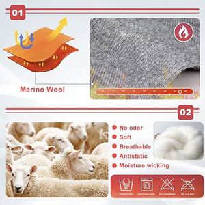 Men's Hiking Outdoor Hiking Moisture Wicking Cushion Crew <b>Socks</b> - Product Image 6