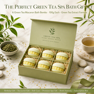 Juego de Bombas de Baño Efervescentes con Extracto de Té Verde en Forma de Macaron, 6 Piezas de 100g, Naturales, Hechas a Mano, Hidratantes, Aromáticas, Etiqueta OEM ODM - Product Image 2