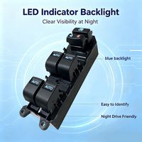 Kit de réparation de 4 boutons pour lève-vitre de voiture à rétroéclairage LED, installation facile, pour Toyota Tundra 2007-2021