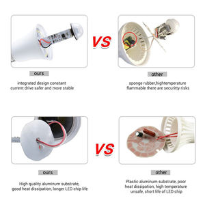 مصباح LED E27 بقوة 12 واط و15 واط و18 واط مع مستشعر حركة، إضاءة دافئة بيضاء، مصابيح داخلية مع كاشف حركة، رقاقة 2835SMD للمنزل، فائق الجودة - Product Image 4