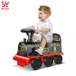 Factory Supplier Electric Driving Toys Paseo en juguetes Ride On Car Train Christmas Birthday Gift Kids Music Lighting