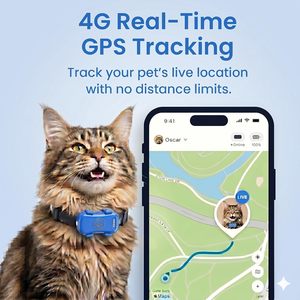 เครื่องติดตามสัตว์เลี้ยง ECMT Smart GPS 4G LTE น้ำหนักเบา กันน้ำ ติดตามตำแหน่งแบบเรียลไทม์สำหรับแมวและสุนัข - Product Image 5