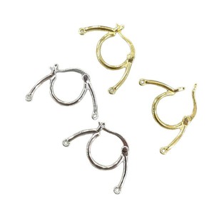 Clips d'oreilles en argent sterling S925 Qunlvsheng, ronds et ajourés, pour la création de bijoux DIY, options couleur or et or blanc - Product Image 5