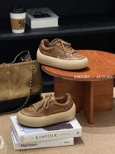 Zapatillas Blancas Deportivas Casuales de Moda con Suela Gruesa y Diseño Retro Coreano con Efecto Desgastado, Novedad Otoño 2026 - Product Image 6