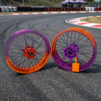 GLM Factory Wholesale Nouvelle Roue de Supermotard de Haute Qualité en Alliage d'Aluminium CNC à 36 Rayons de 17 Pouces pour Moto EXC SXF 125 250 300 450