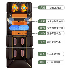 Massage Mattress Electric Heating Neck Back Waist Leg Massage With Kneading And Air Bag For Home Use - Product Image 1