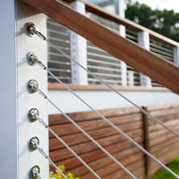 HIMOWAY – Poteaux de balustrade en acier inoxydable pour balcon, terrasse et escalier, avec câble métallique, installation DIY – Vente chaude