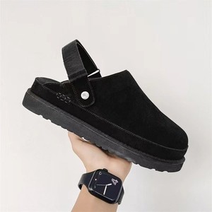 Chaussures basses en coton pour femme à bout rond et semelle épaisse, doublées polaire, avec empiècements arrière en tissu et dessus en coton ajouré - Product Image 2