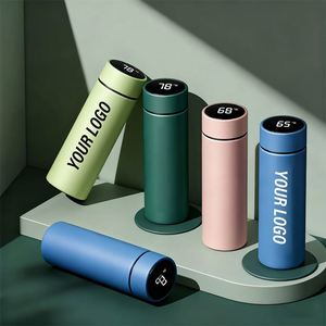 Corporate Activity Business Gift Stainless Smart Led Digital Temperature Display Thermos Vacuum Custom Logo Printed Water Bottle - Product Image 1
