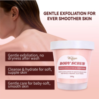 Gommage corporel adoucissant à la vitamine E Wishgan 250g pour une peau hydratée et lisse, adapté à tous les types de peau