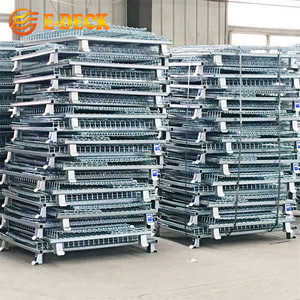 Chất lượng cao ráp hậu cần Giao Thông Vận Tải xe nâng mạ kẽm lưu trữ xếp chồng dây thép giỏ <span class=keywords><strong>Pallet</strong></span> - Product Image 6