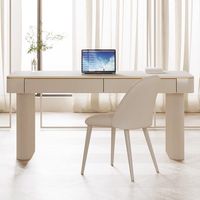 Bureau en fer de style crème au beurre blanc pur moderne minimaliste écologique durable maison ensemble de chaises de bureau d'étude compactes pour les petits espaces