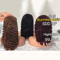 SDD Cabello Humano Virgen Vietnamita Remy Rizado HD Completo para Peluca con Pelo de Bebé, Sin Pegamento, Largo, Venta al por Mayor