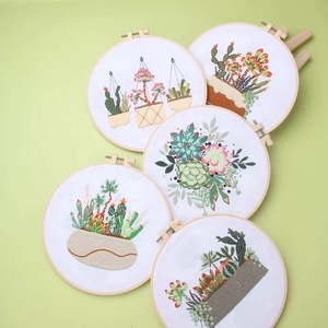 XIXI Kit de Bordado de Punto de Cruz DIY para Adultos, Diseño de Girasol, Tela de Algodón, Hecho a Mano, Forma Redonda, Diseño para Dueños de Perros - Product Image 4