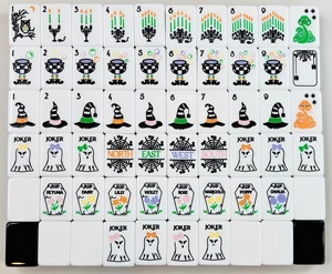 <span class=keywords><strong>Mahjong</strong></span> d'Halloween au design chapeau de sorcière, tuiles noires <span class=keywords><strong>et</strong></span> blanches, style américain, le plus vendu pour les jeux d'Halloween - Product Image 5