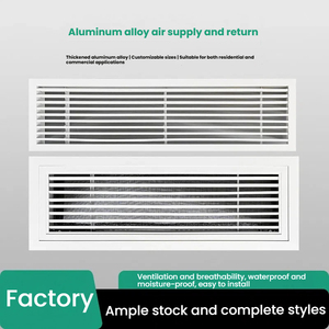 Diffuseur <span class=keywords><strong>d</strong></span>'air linéaire en aluminium multi-scénarios, <span class=keywords><strong>grille</strong></span> à fentes longues pour la ventilation du plafond, des murs et du sol - Product Image 5