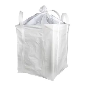 Fabricación en China Prevención <span class=keywords><strong>de</strong></span> fugas Falda superior Bucles <span class=keywords><strong>de</strong></span> costura lateral 1 tonelada FIBC Big Jumbo Bulk Bag Super Sack para yeso terrestre - Product Image 1
