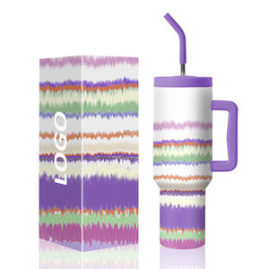 Houroffer แก้วน้ำสแตนเลสฝาปิดสองชั้นฝาปิดความจุ40ออนซ์สีสันสดใสสำหรับเดินทางขายส่ง - Product Image 1