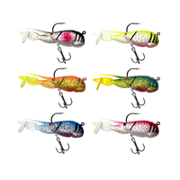 WEIHE Leurre souple en PVC en forme de crevette, 6 couleurs, 6cm, 7cm, 9cm, avec lest abdominal, pour lancer, traîner et swimbait, pour Black Bass, Snook, Redfish