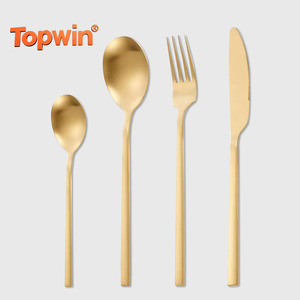 Daoqi Stainless Steel Golden Wedding Cutlery Set Modern Design Metal <b>Fork</b> and Knife Wholesale Cutlery Set - Product Image 1
